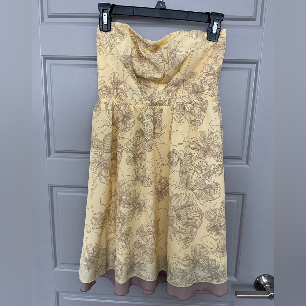 Yellow Strapless Sundress